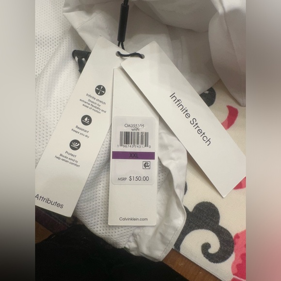 Calvin Klein White Hooded Windbreaker - Picture 6 of 9